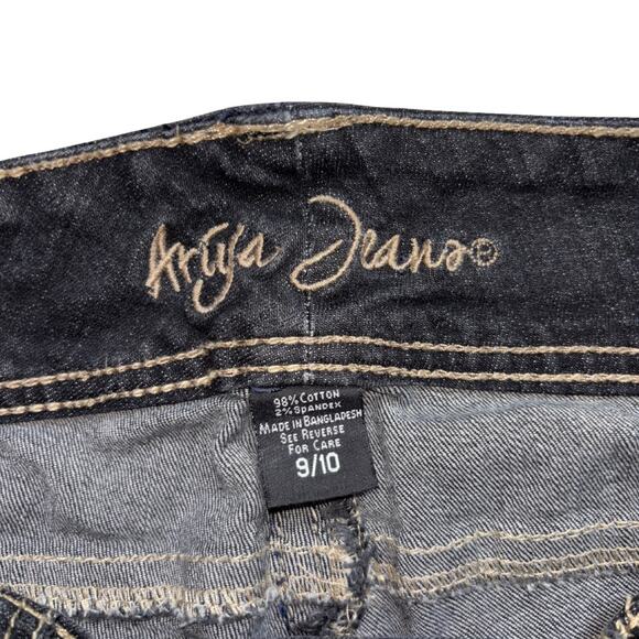 Ariya Jeans Low Rise Skinny Black Studded Faded Size 9 / 10 Mall Goth Grunge - Picture 4 of 4